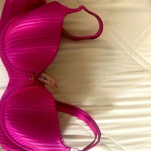 Victoria's Secret Vibrant Pink Striped Bra